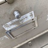 Ronéo 1950 industrial metal locker cabinet with 5 flaps