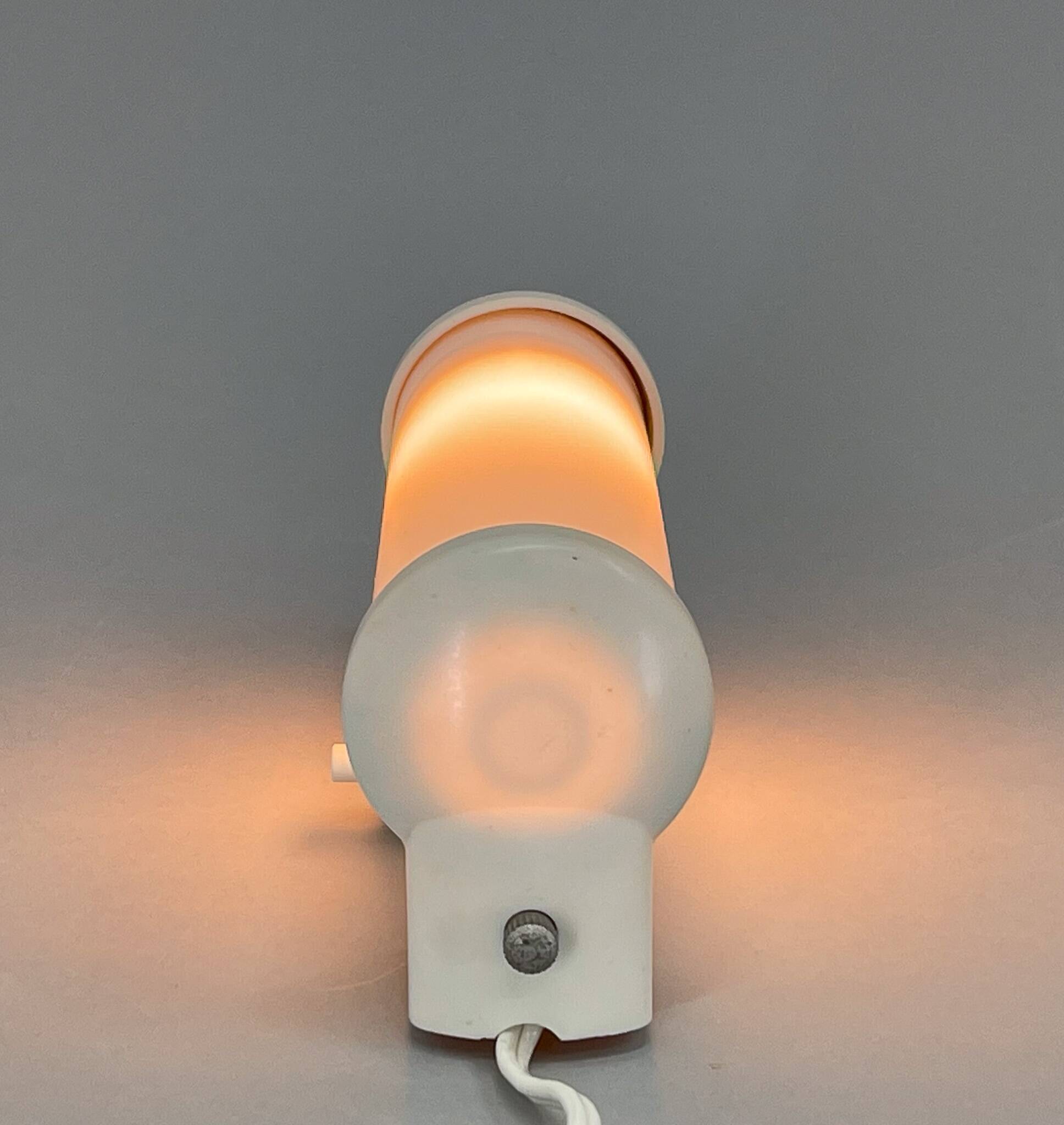 Bakelite and Milk Glass Wall Lamp, Czechoslovakia, 1950's