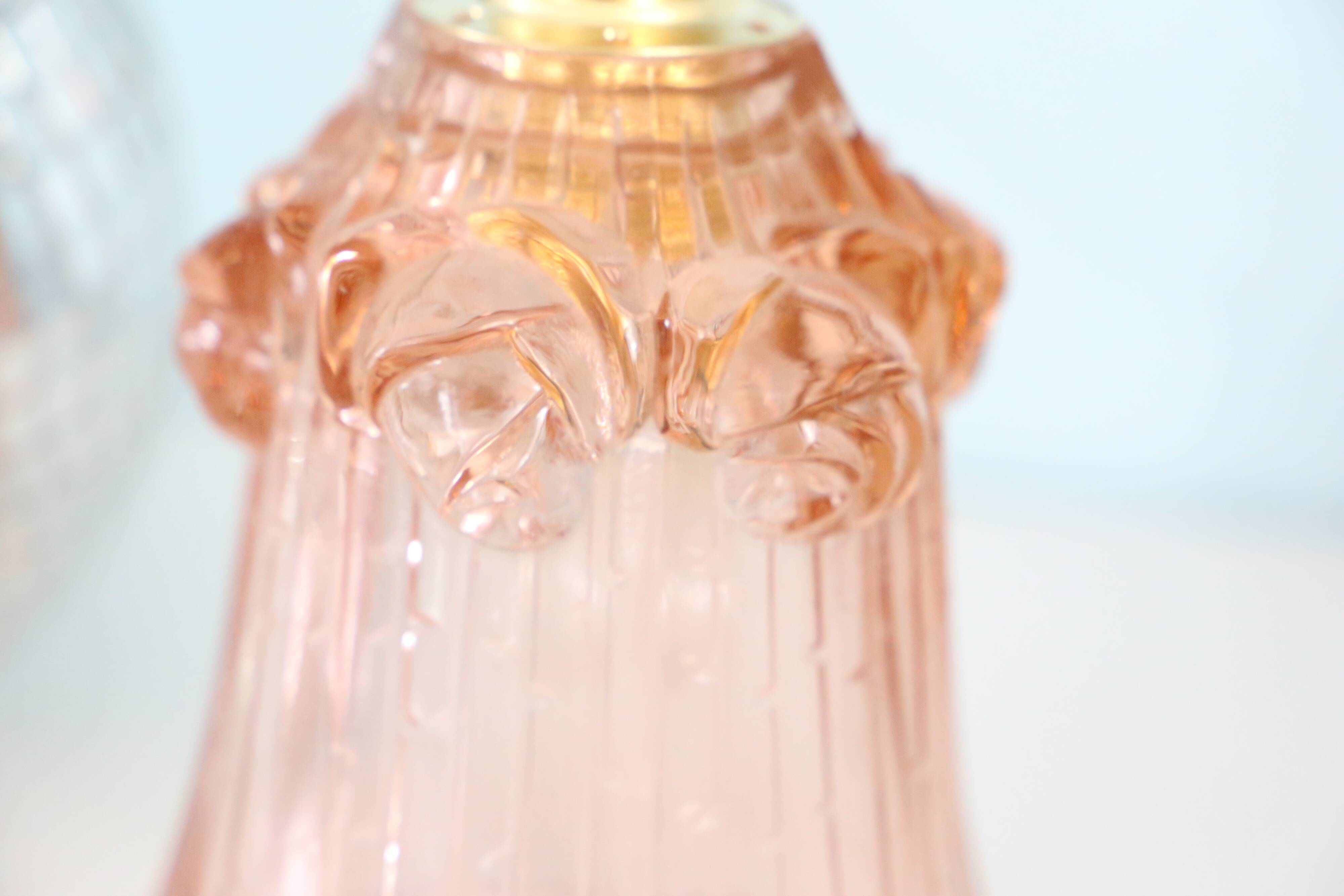 Pink glass walkman, vintage