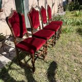 Chaises x4 style monastère