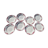 Lot of 4+4 vintage Ceranord St Amand "Roubaix" plates in perfect condition.