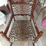 Leopard print rocking chair