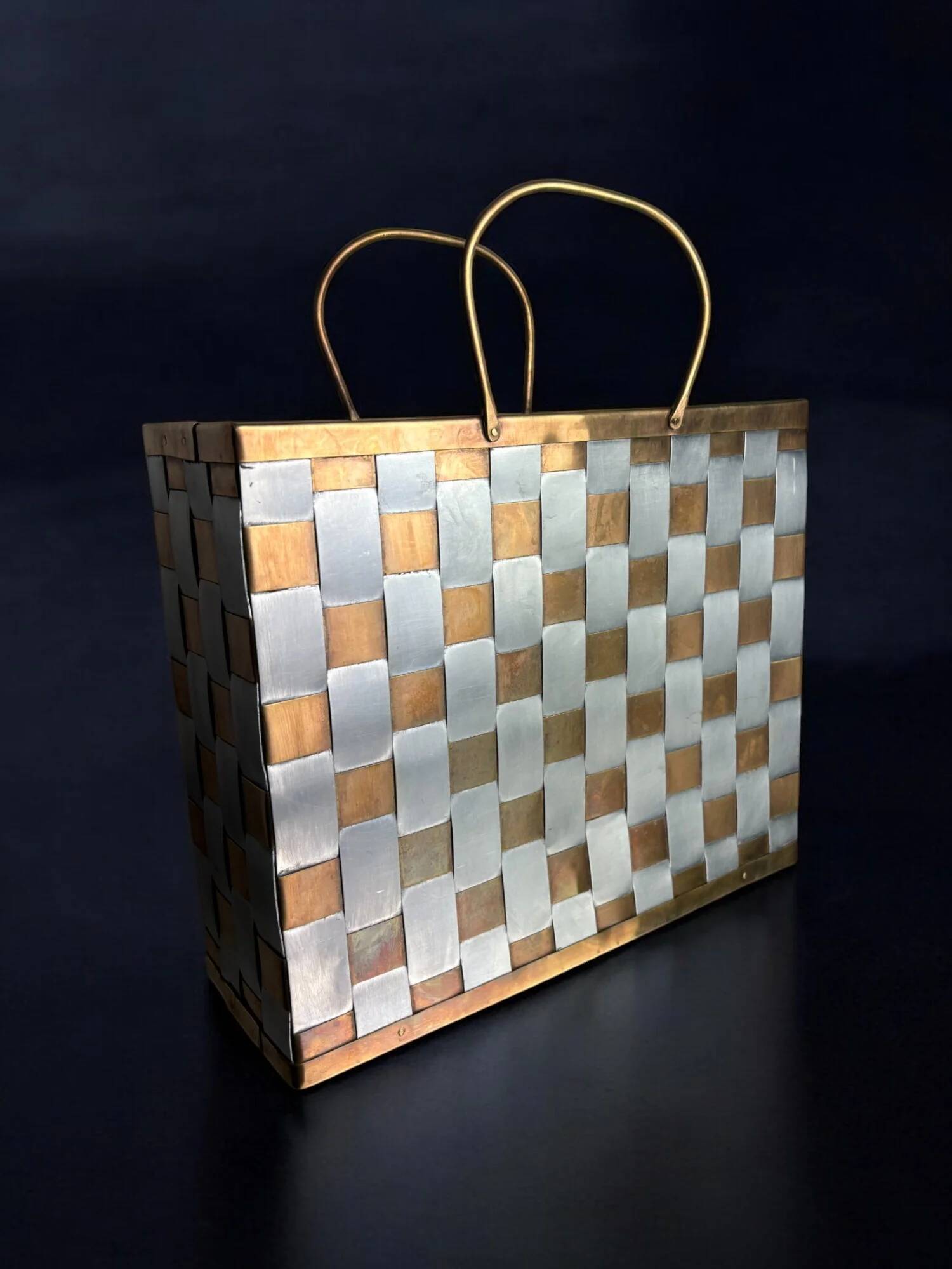 Paul Evans style magazine rack, 1970s, Italy