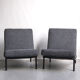 Pair of modern armchairs 013 by Alf Svensson for Dux 1950s