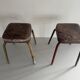 Paire de tabourets en simili-cuir, 1970, Allemagne