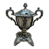 A lovely Regency-style silver mustard pot from the 19th century.