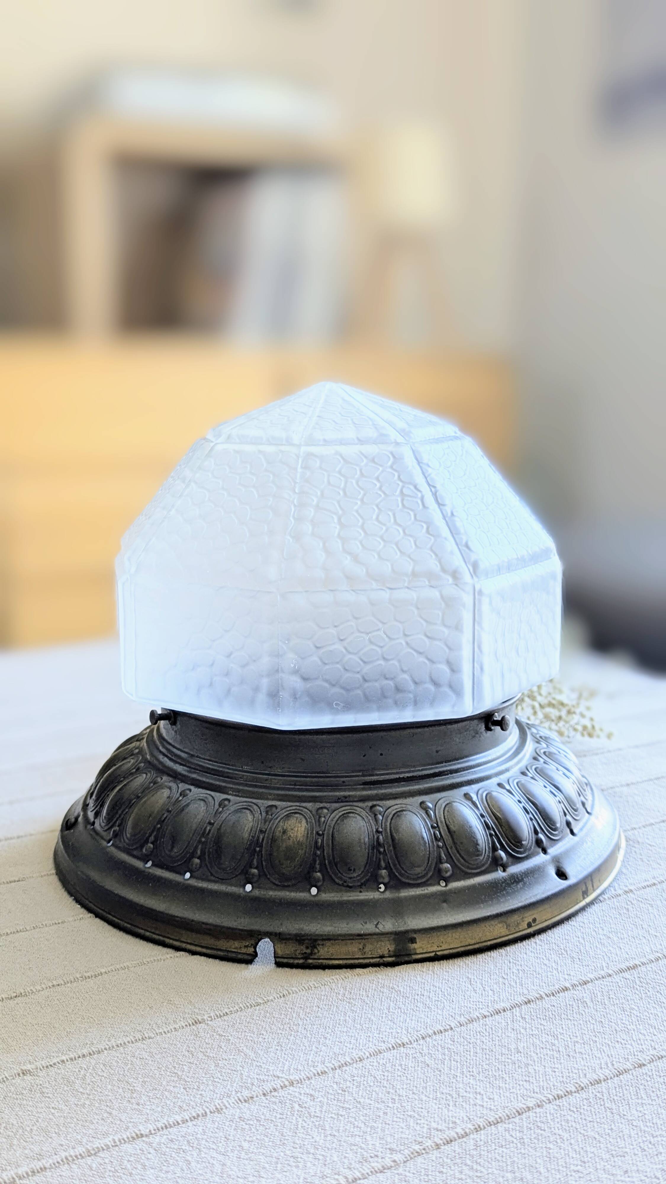 Plafonnier art déco Peau de croco (L-0183-1)