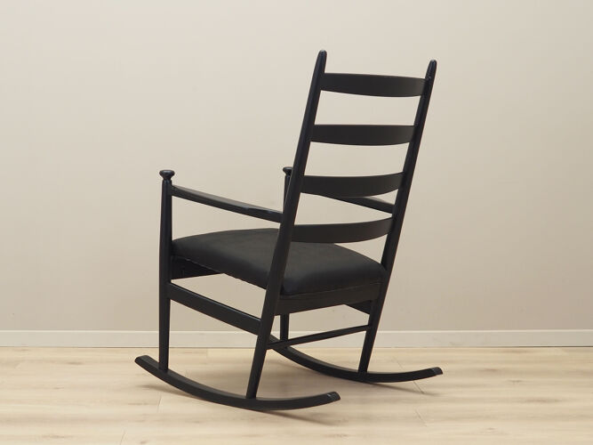 Rocking chair en hêtre, design danois, années 1970, production Danemark