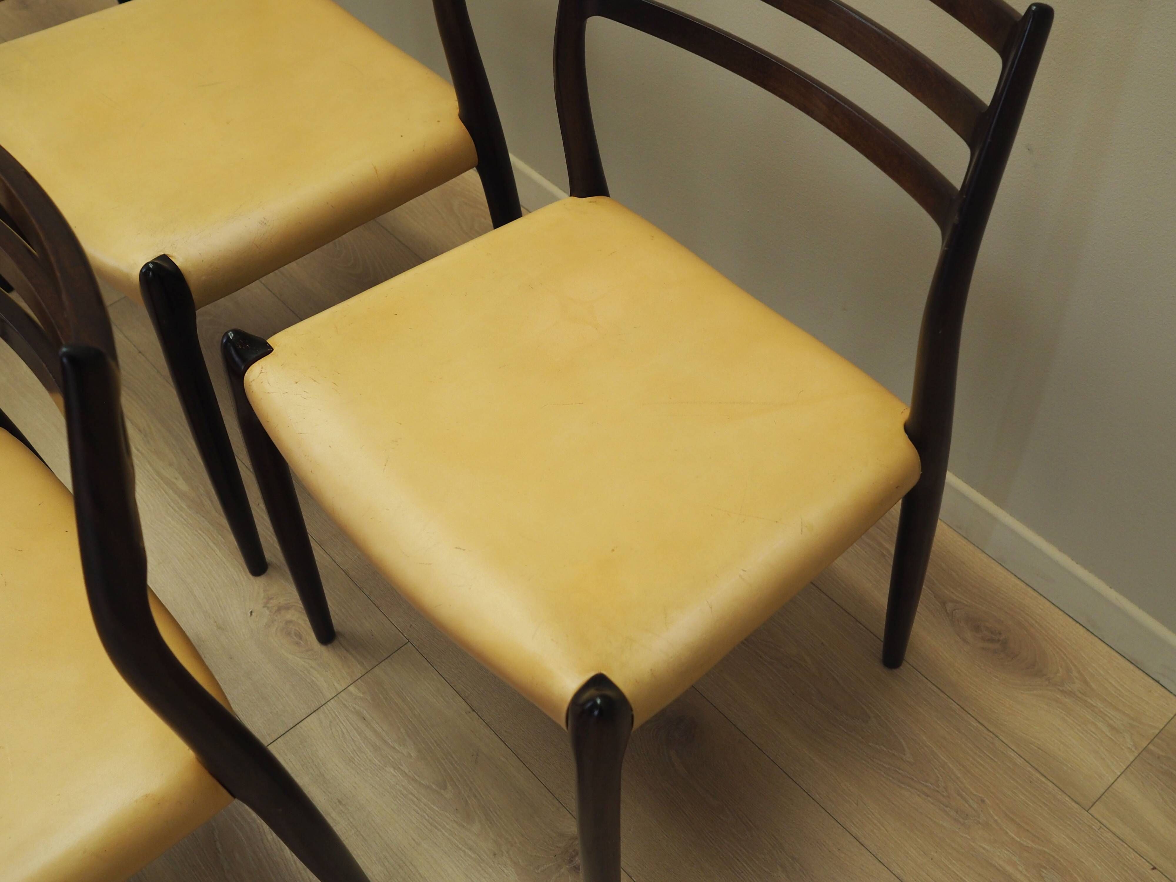 Set of six mahogany chairs, Danish design, 1960s, designer: Niels Otto Møller
