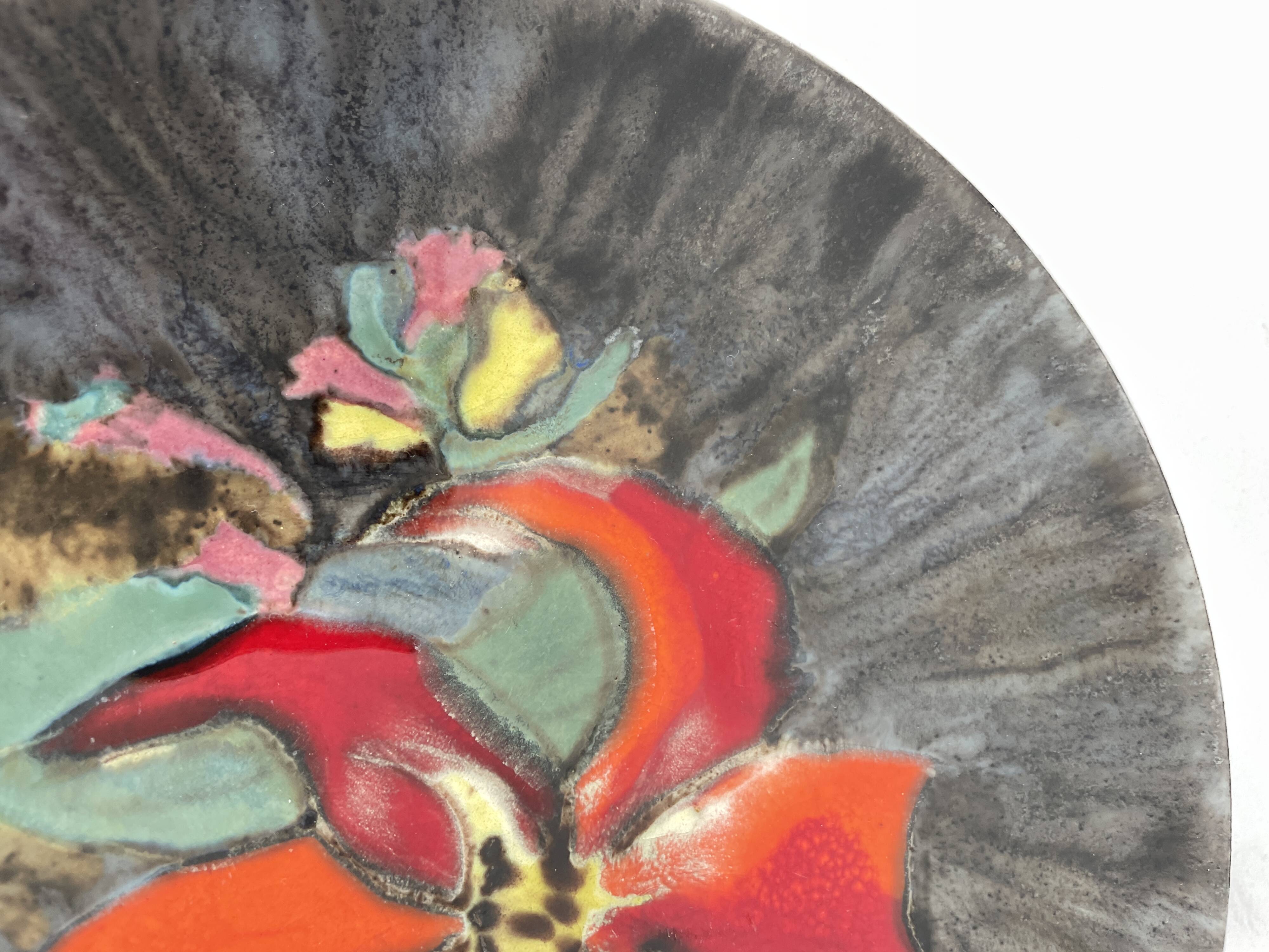 Rare plate bel delecourt quimper antique