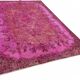 Overdyed Wool Vintage Handmade Carved Rug 188 cm x 302 cm