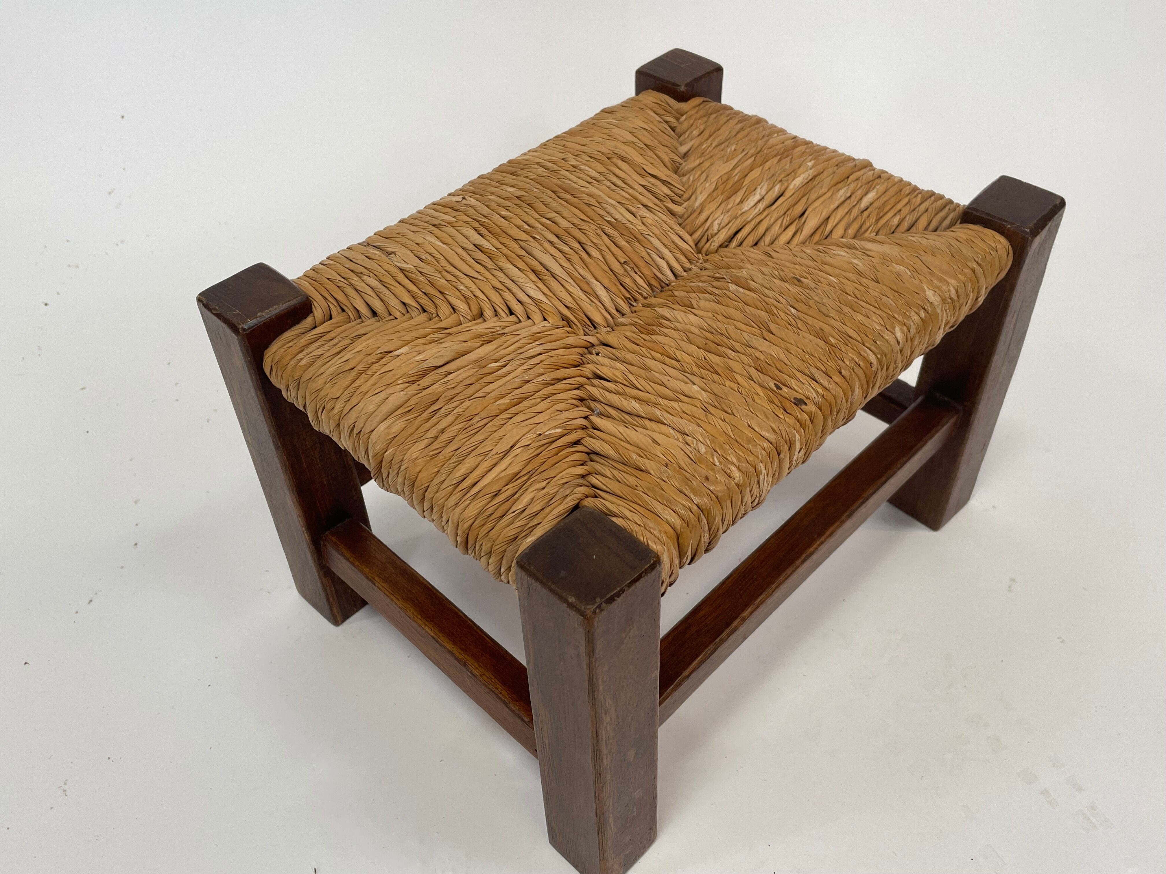 Vintage footstool stool minimalist