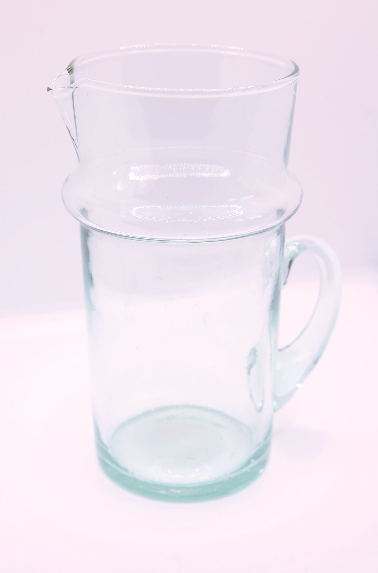 Artisanal pitcher in beldi glass from Morocco