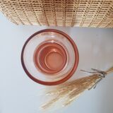 Vase à bulbe en verre rose