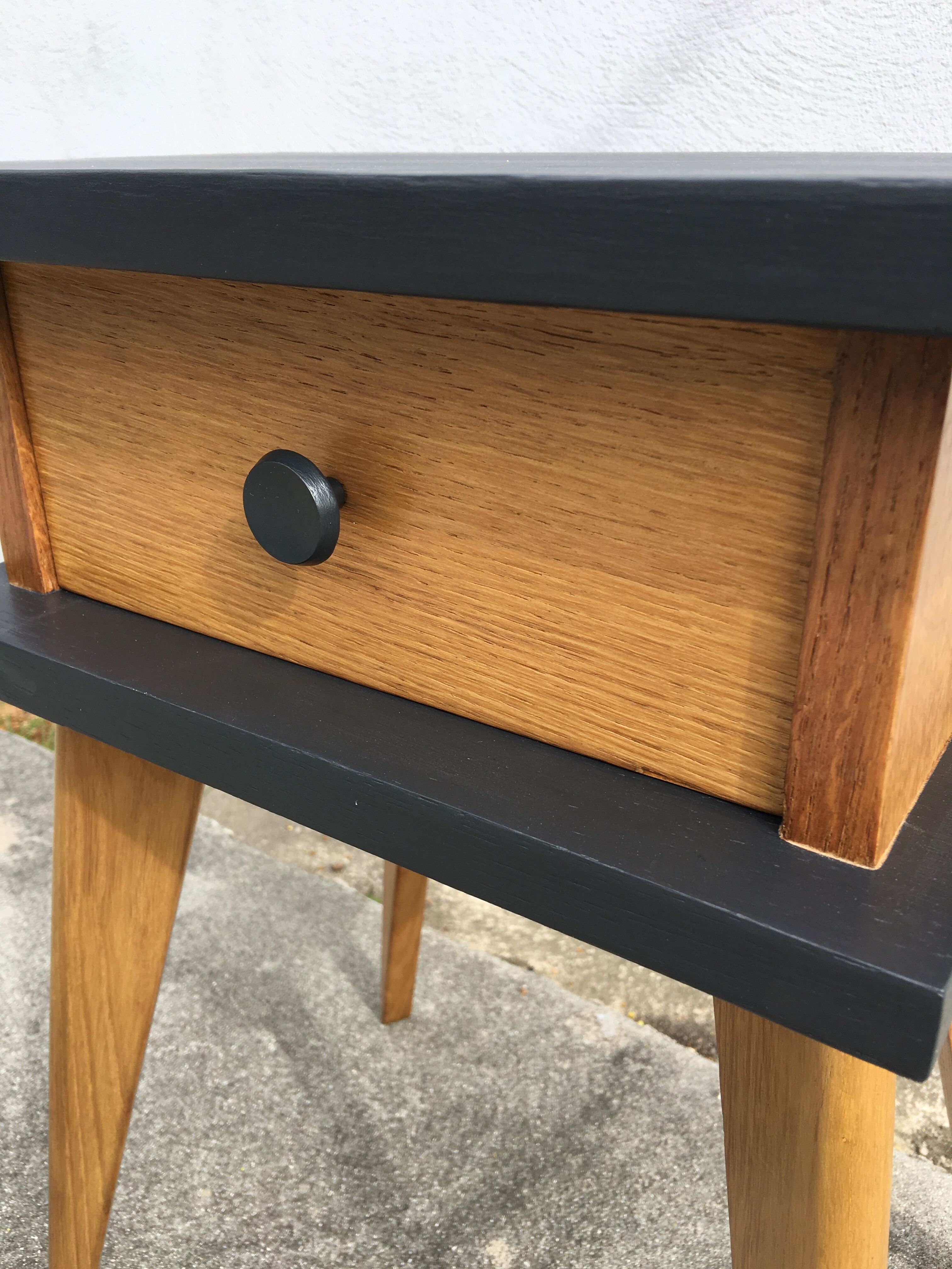 Vintage bedside feet compass restyled