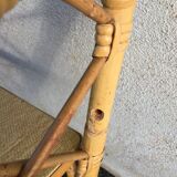 Vintage rattan wall shelf