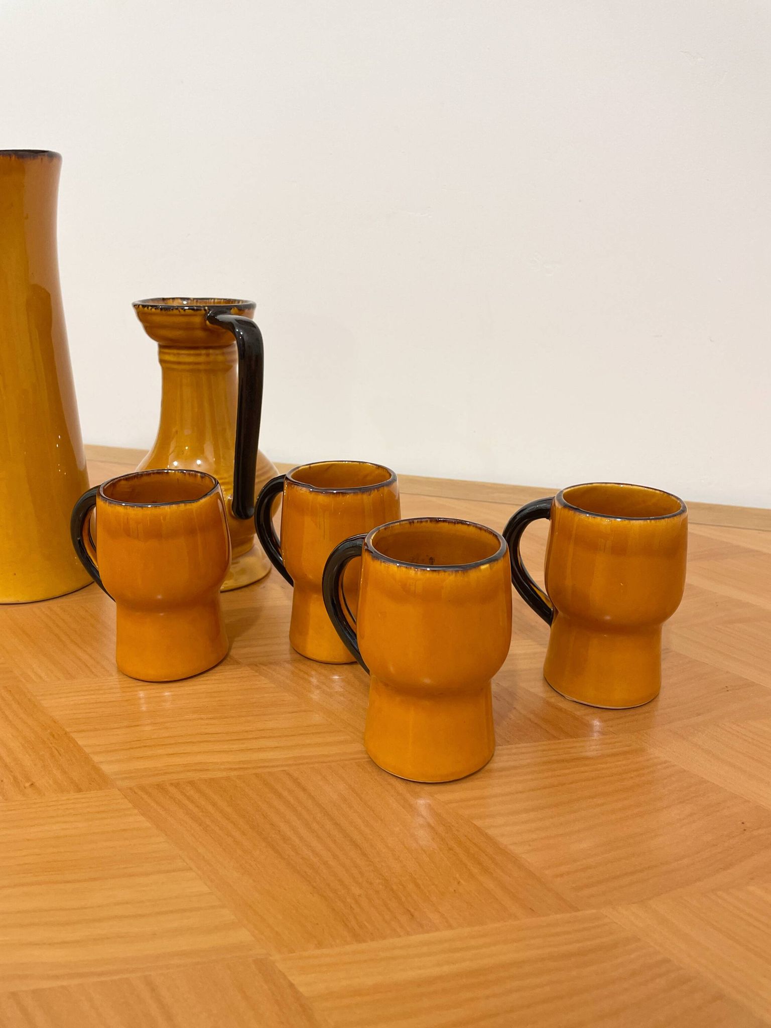 Ceramic orangeade service from Vallauris signed CPL - 1960s/70s