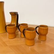 Ceramic orangeade service from Vallauris signed CPL - 1960s/70s