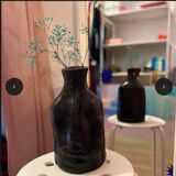 Vase portrait noir Berbère - Artisanat Tunisien