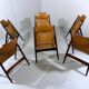 Set of 6 Egon Eiermann SE 18 folding chairs Wilde + Spieth, 1950s