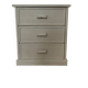 Vintage cane chest of drawers with 3 drawers - white patinated wood - seaside spirit