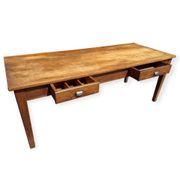 Table de ferme en Chêne 1900 France 2 tiroirs
