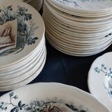 Service terre de fer 42 pieces Creil Montereau modele Cartels