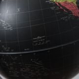Globe terrestre lumineux noir