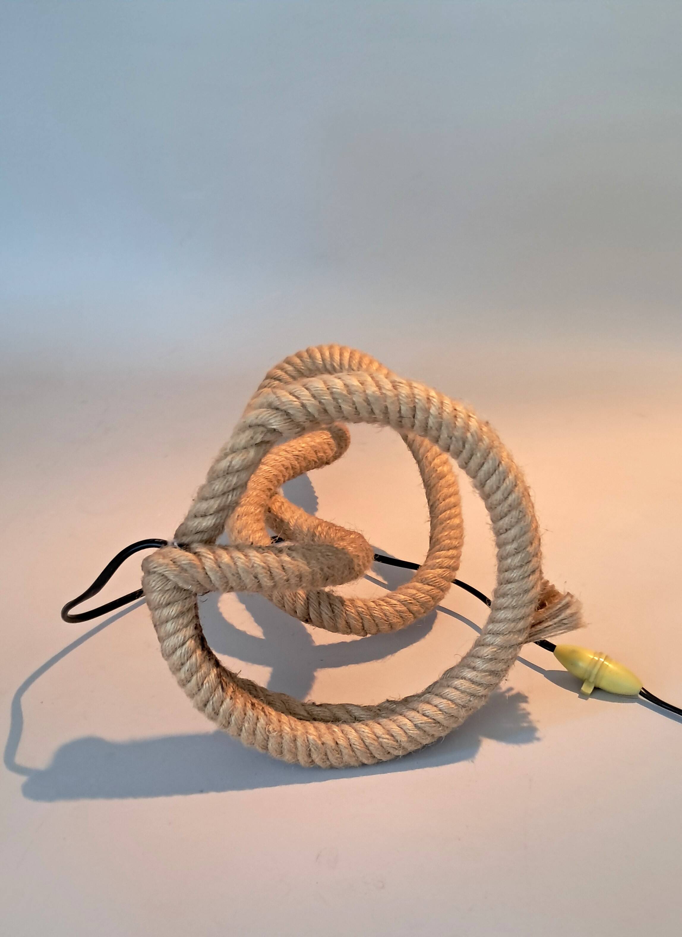 Lampe serpentine corde Vintage.