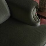 Green velvet sofa