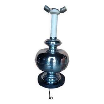 Chrome metal table lamp from the 1970s -
