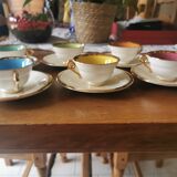 Set of coffee cups and faience saucers from Salins
