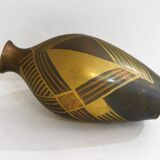 Small art deco copperware vase