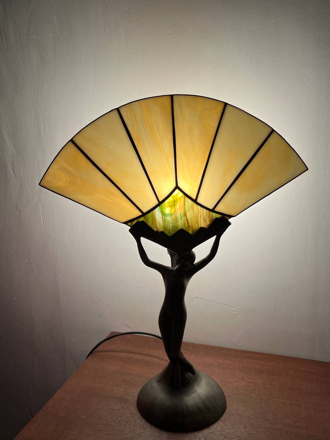 Lampe « éventail » art nouveau