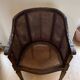 Pair of gondola armchairs in Louis XVI style with caning.