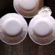 5 assiettes creuses rose Digoin Sarreguemines