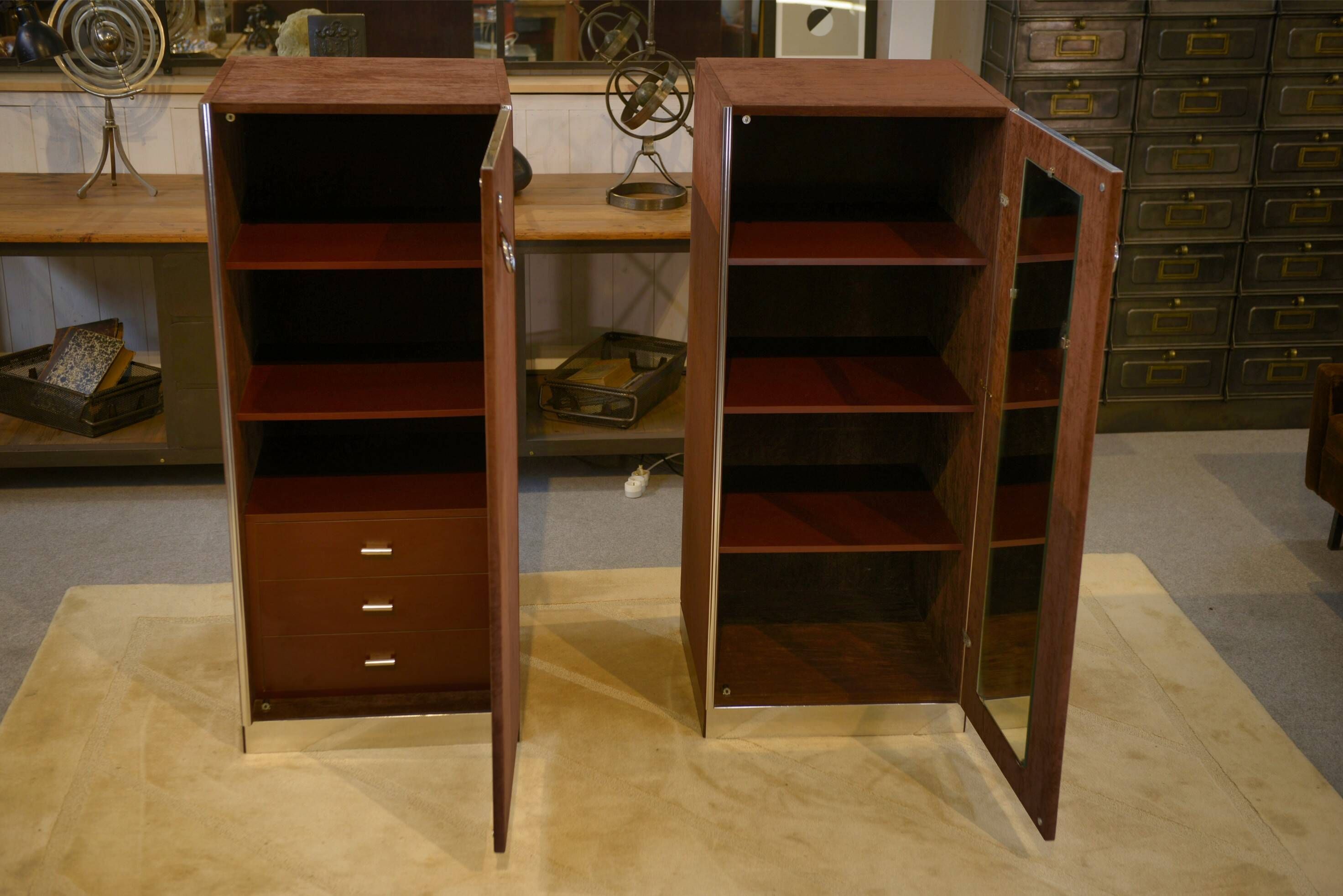 Pair of cabinets by Guido Faleschini produced by Mariani for Hermès 1970s
