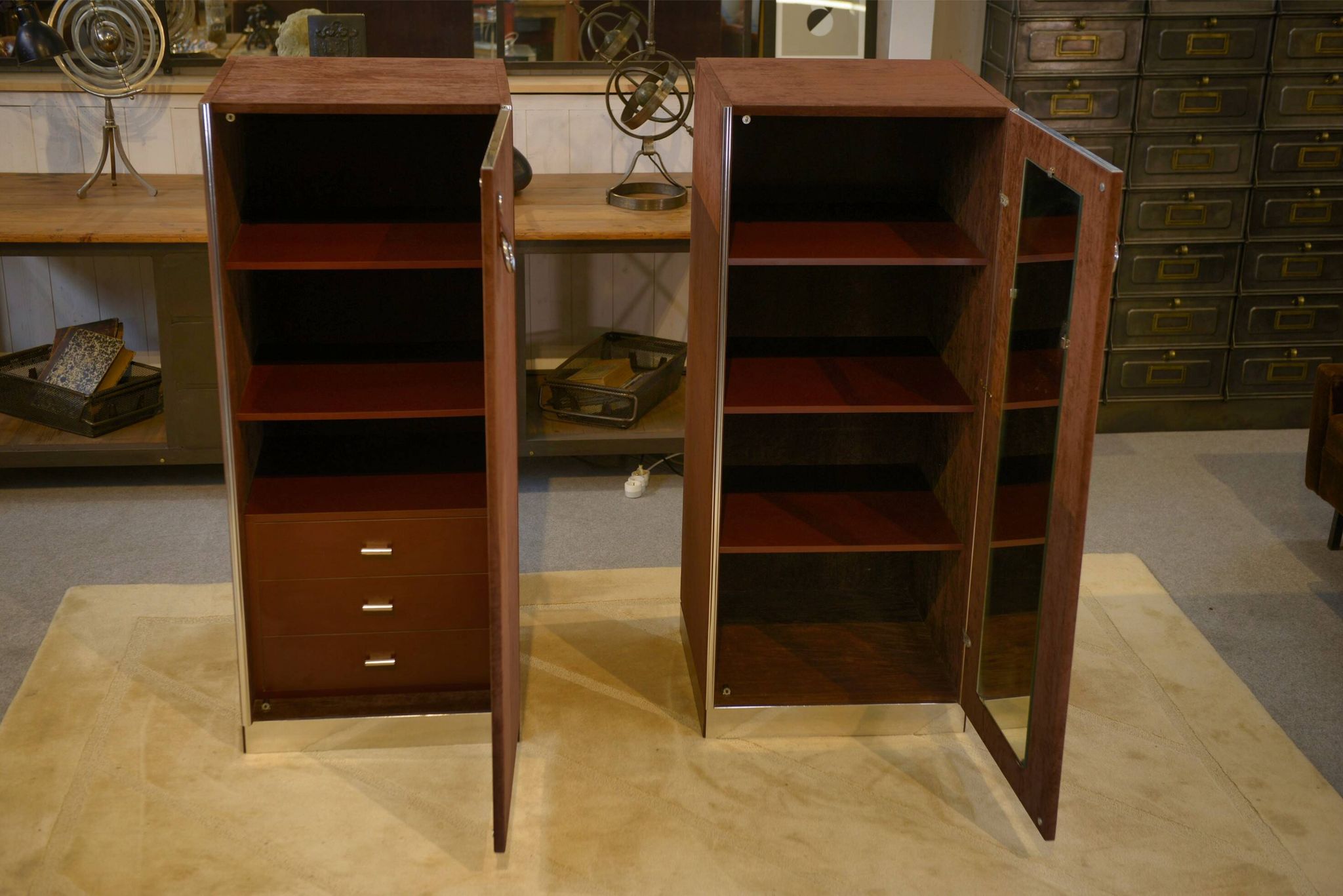 Pair of cabinets by Guido Faleschini produced by Mariani for Hermès 1970s