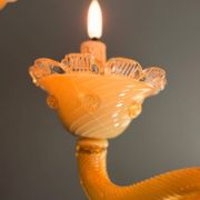 Lustre vénitien en verre de Murano jaune, vers 1950