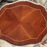 Pair of bedside tables in precious wood marquetry in the Louis XV style, 20th century