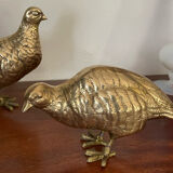 Vintage brass bird pair