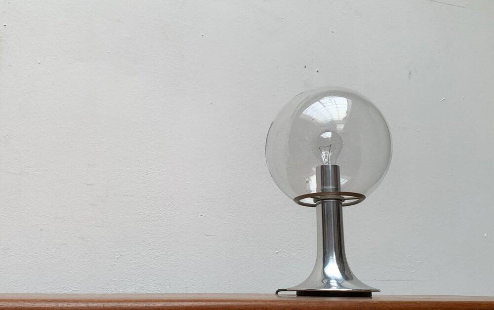 Vintage 1970s space globe table lamp