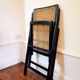 Vintage folding chair from the 60s wood and cannage