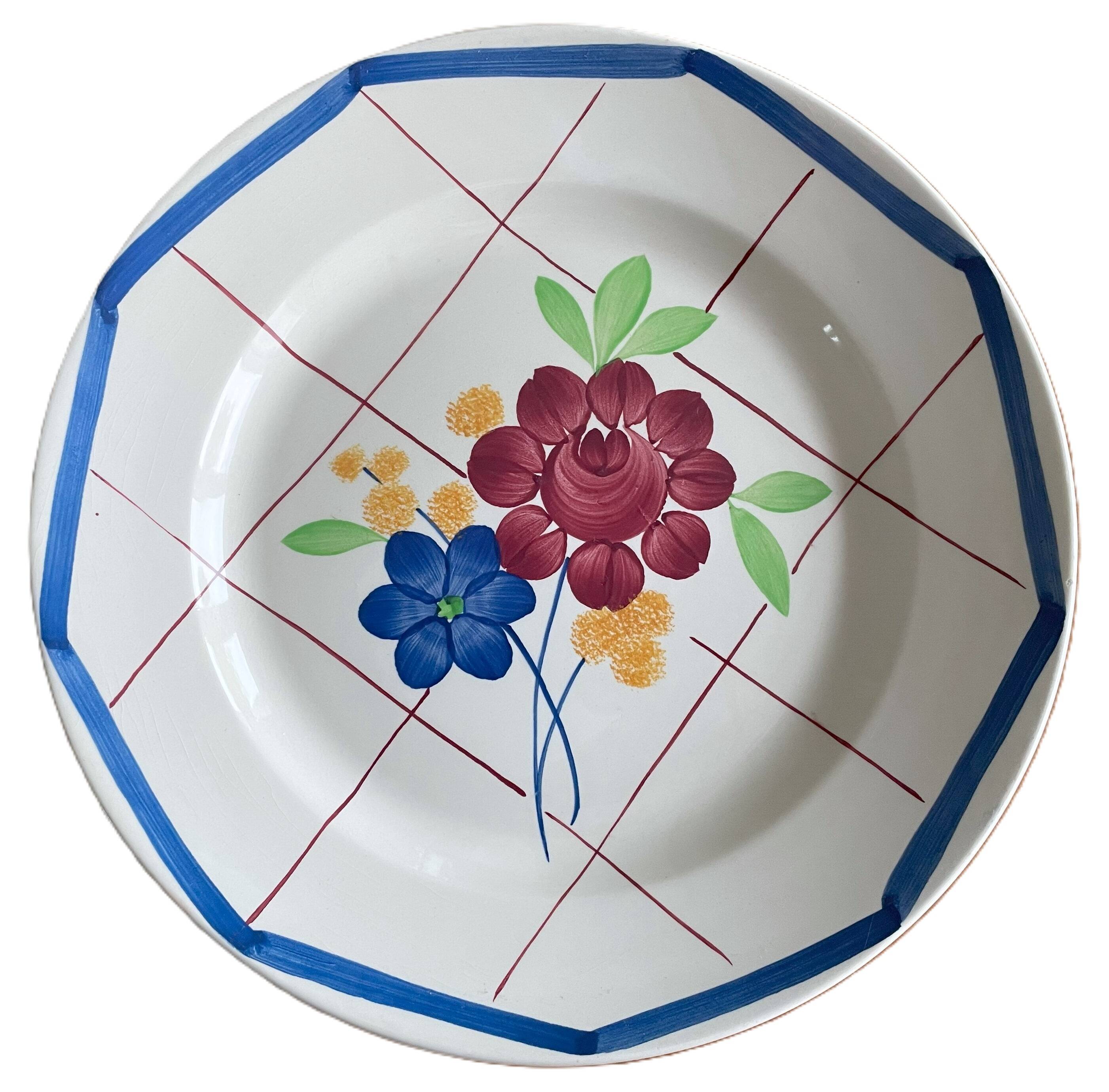 Antique serving dish in Gien earthenware