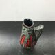 Former pitcher style art deco blue ceramics - vintage red