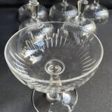 6 Baccarat champagne glasses – Art Nouveau