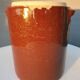Vintage enamelled stoneware pot