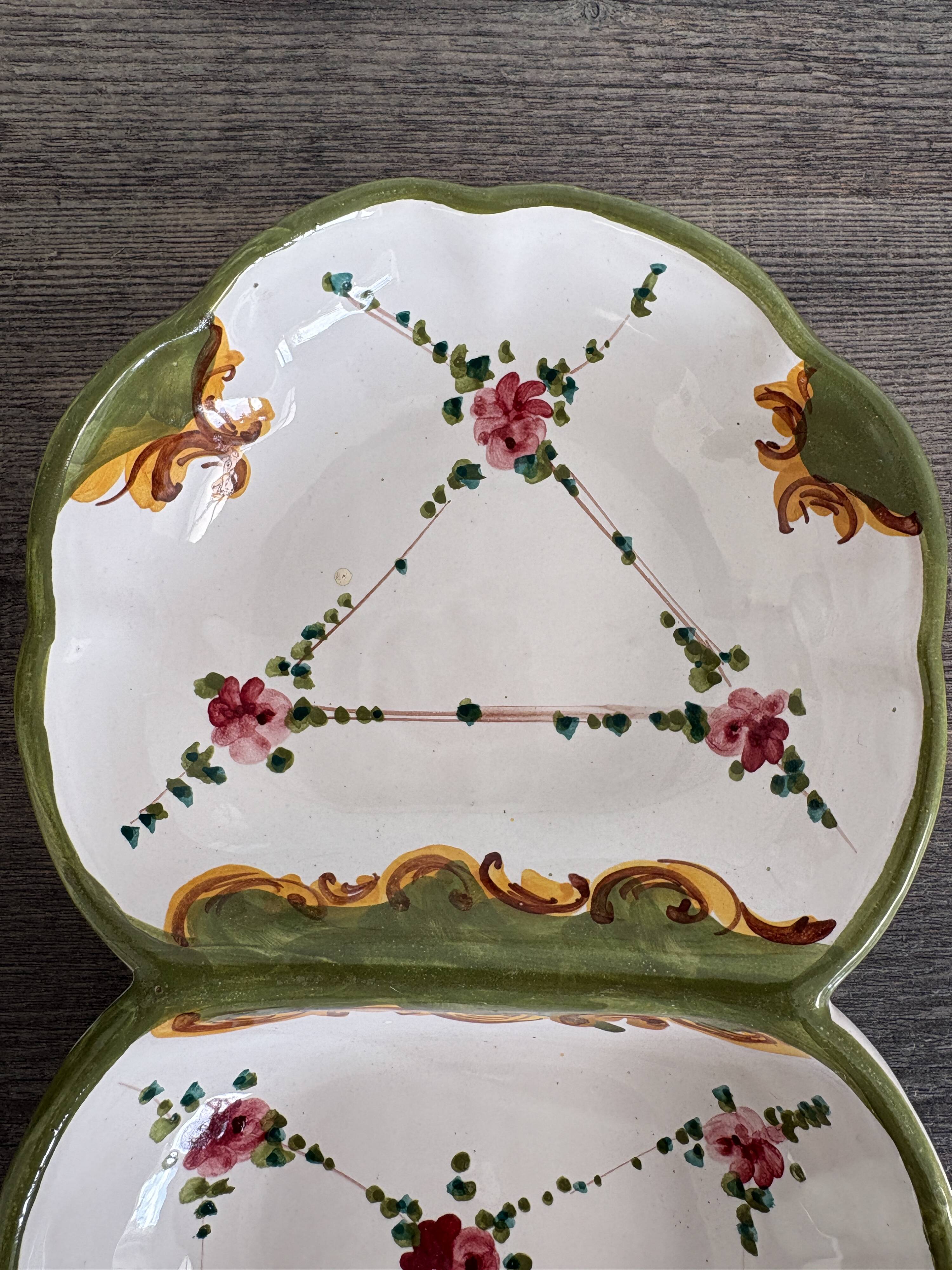 Vintage ceramic Italian aperitif plate