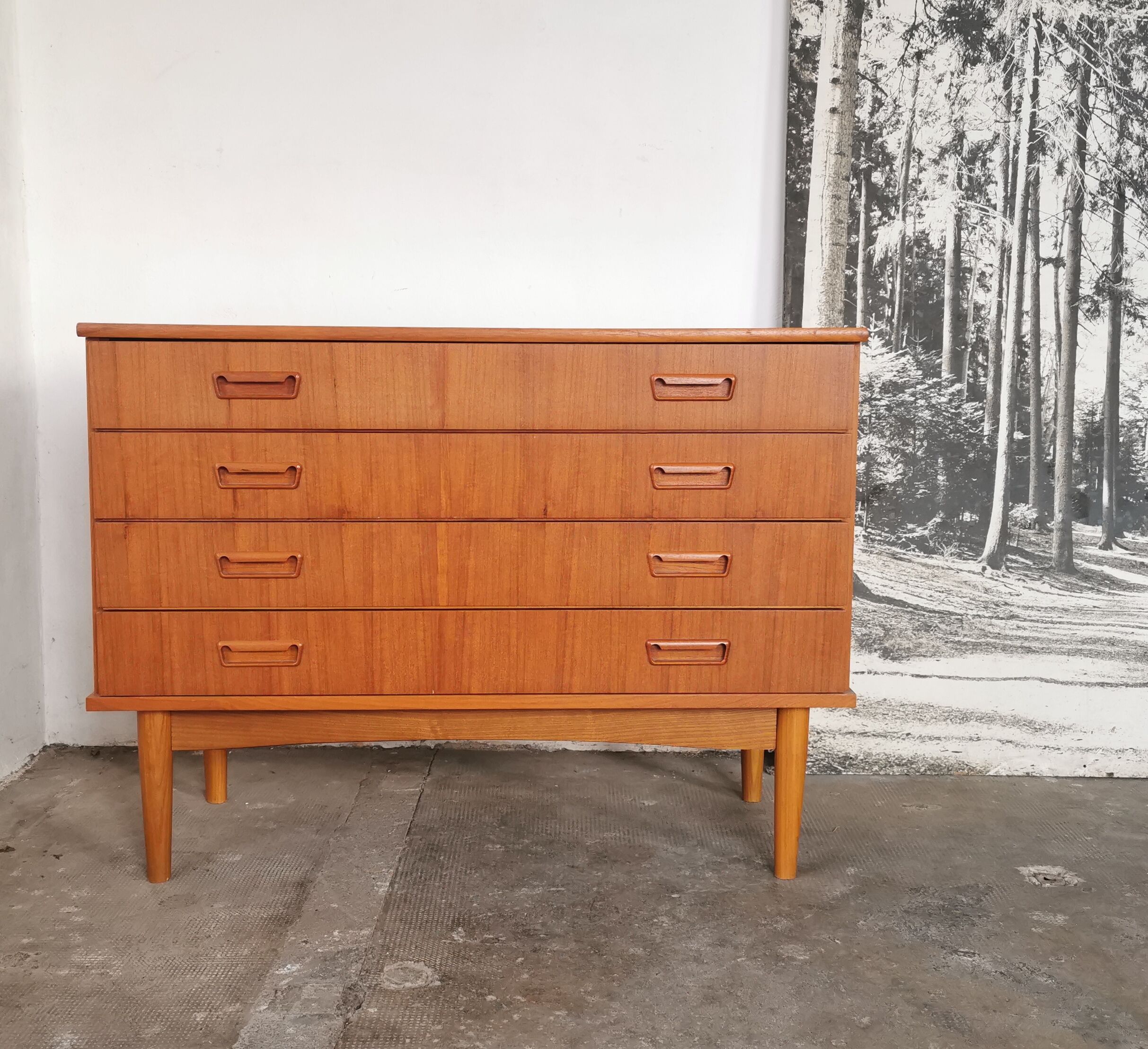 Scandinavian teak chest of drawers 1970