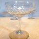 Assorted 7 engraved crystal Champagne cups.